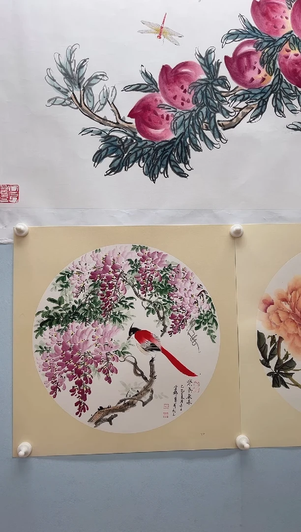 国画许宜锦老师紫气东来