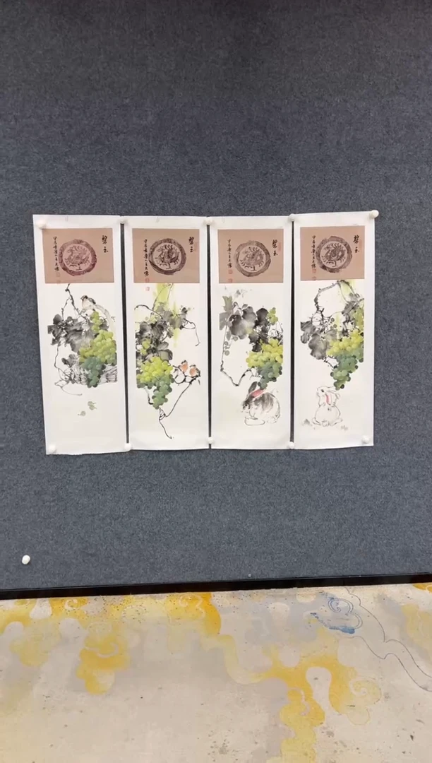 【闪购商品】国画1.20-王夫怀-四条屏-021