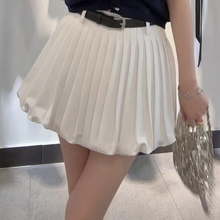 显瘦甜美设计百搭防走光百褶裙