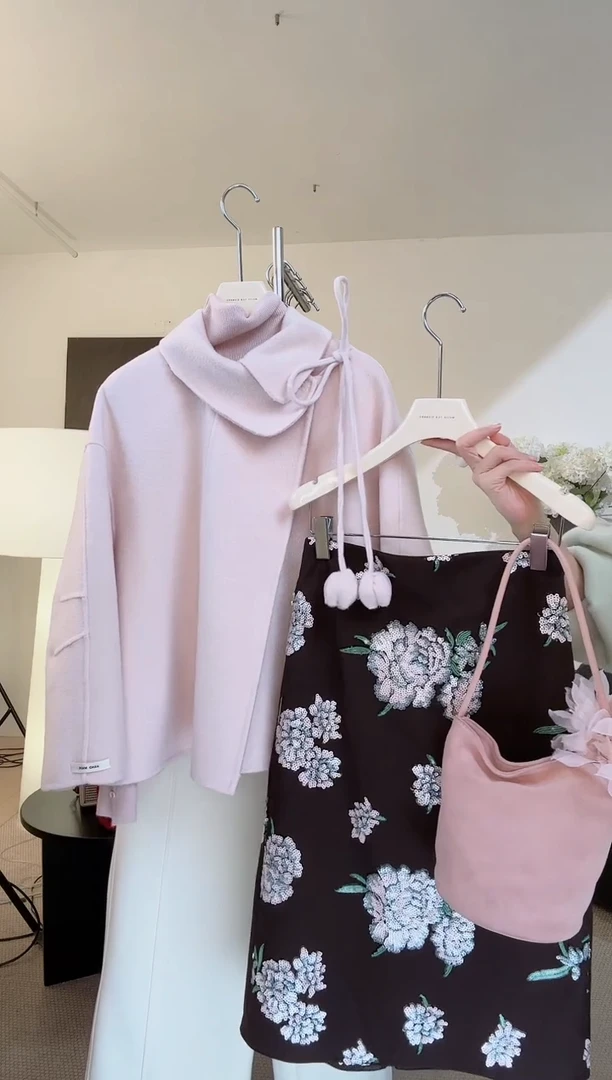 粉色郁金香外套M