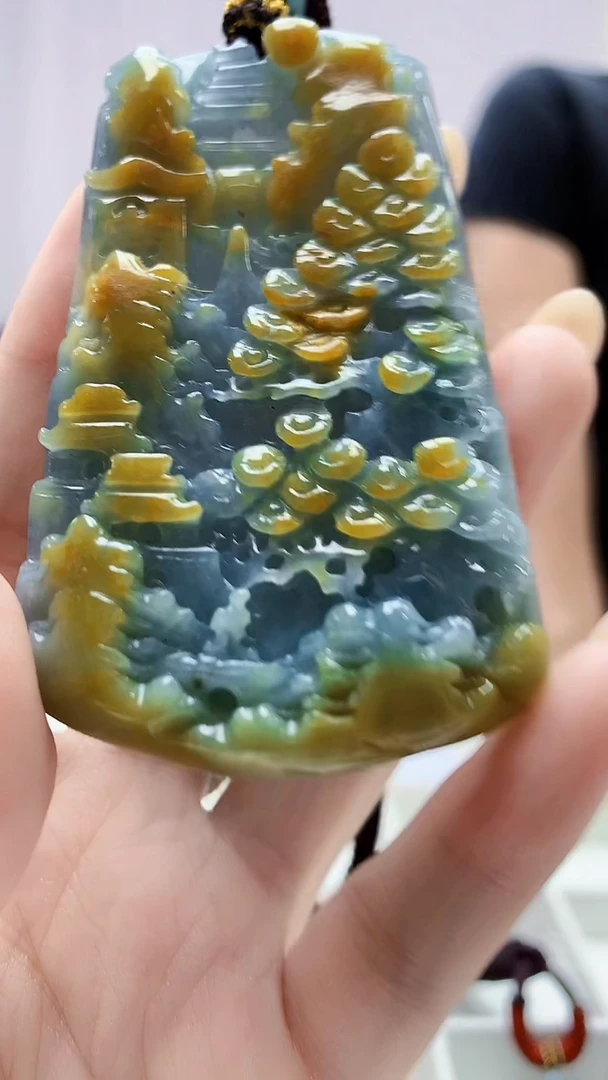 定制翡翠未镶嵌4902DD-毛货挂件114