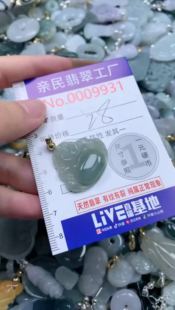 翡翠未镶嵌吊坠(不含链)9931