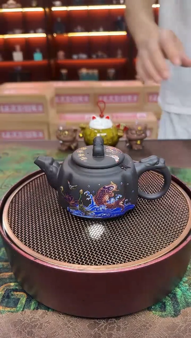 紫砂-遇热变色鱼跃龙门
