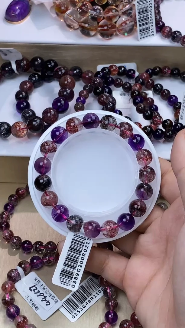 【闪购商品】水晶手链未镶嵌黑加仑超七单圈10m+