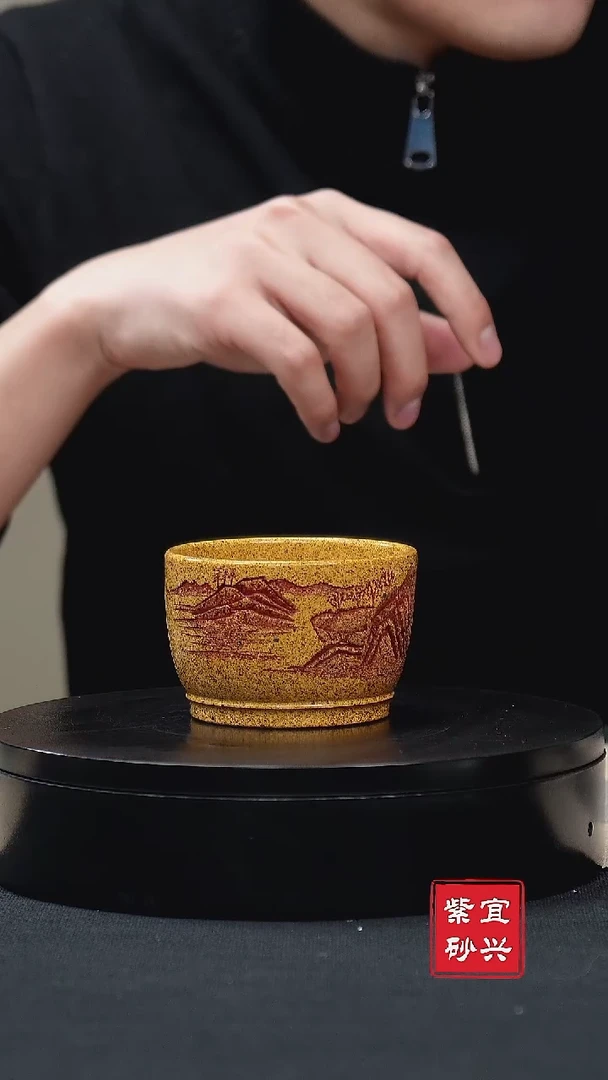 【闪购商品】紫砂茶壶006龙骨金砂主人杯