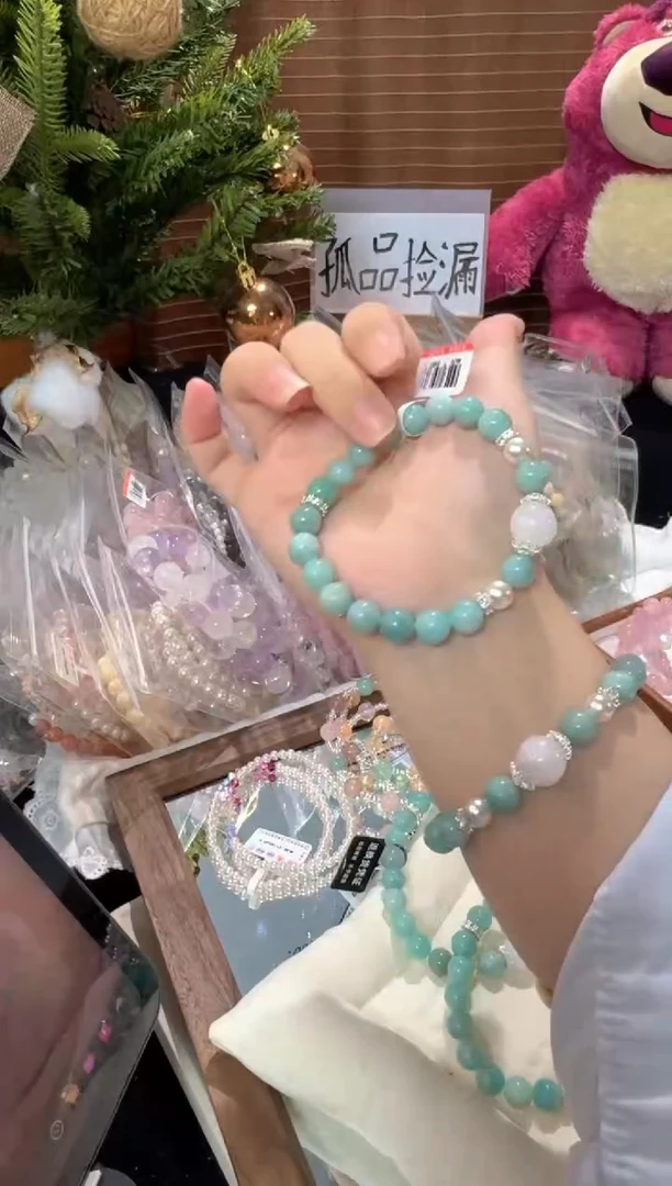 水晶手串未镶嵌孤品捡漏均匀瑕疵介意勿拍