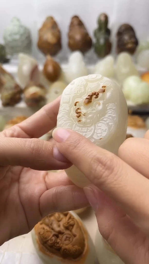 石材古青石棉纹正常不退换貔貅微瑕
