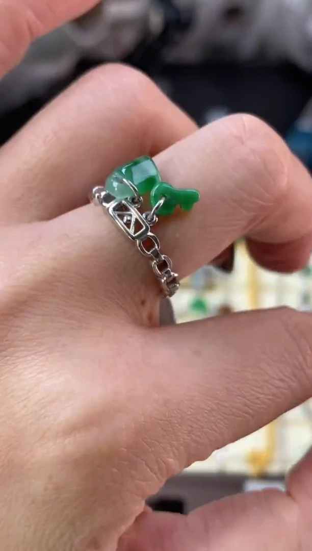 颈饰银S925镶嵌翡翠19277