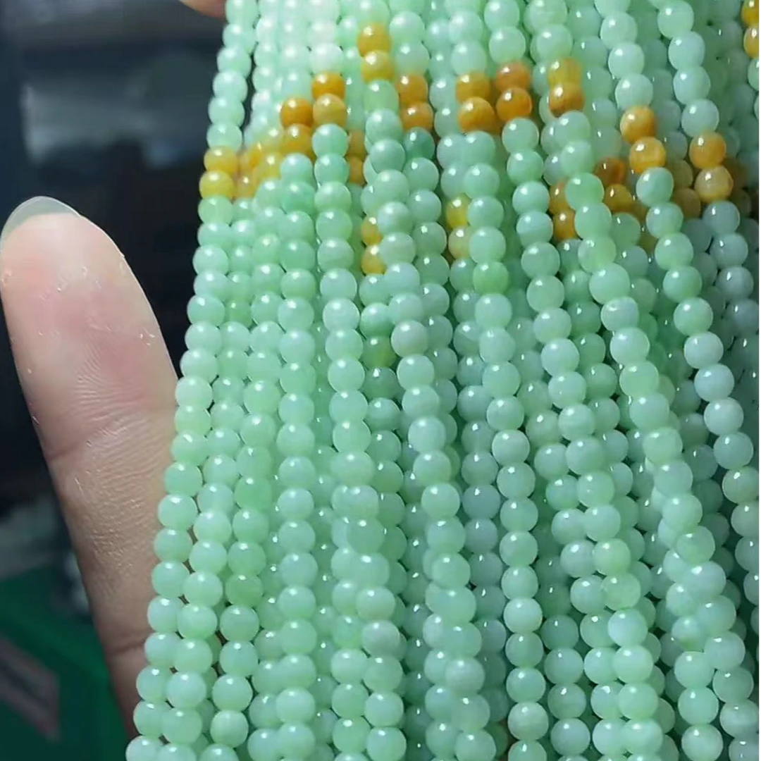 【玉经纶】-506806/Q42-天然A货翡翠珠链-多样性发其—