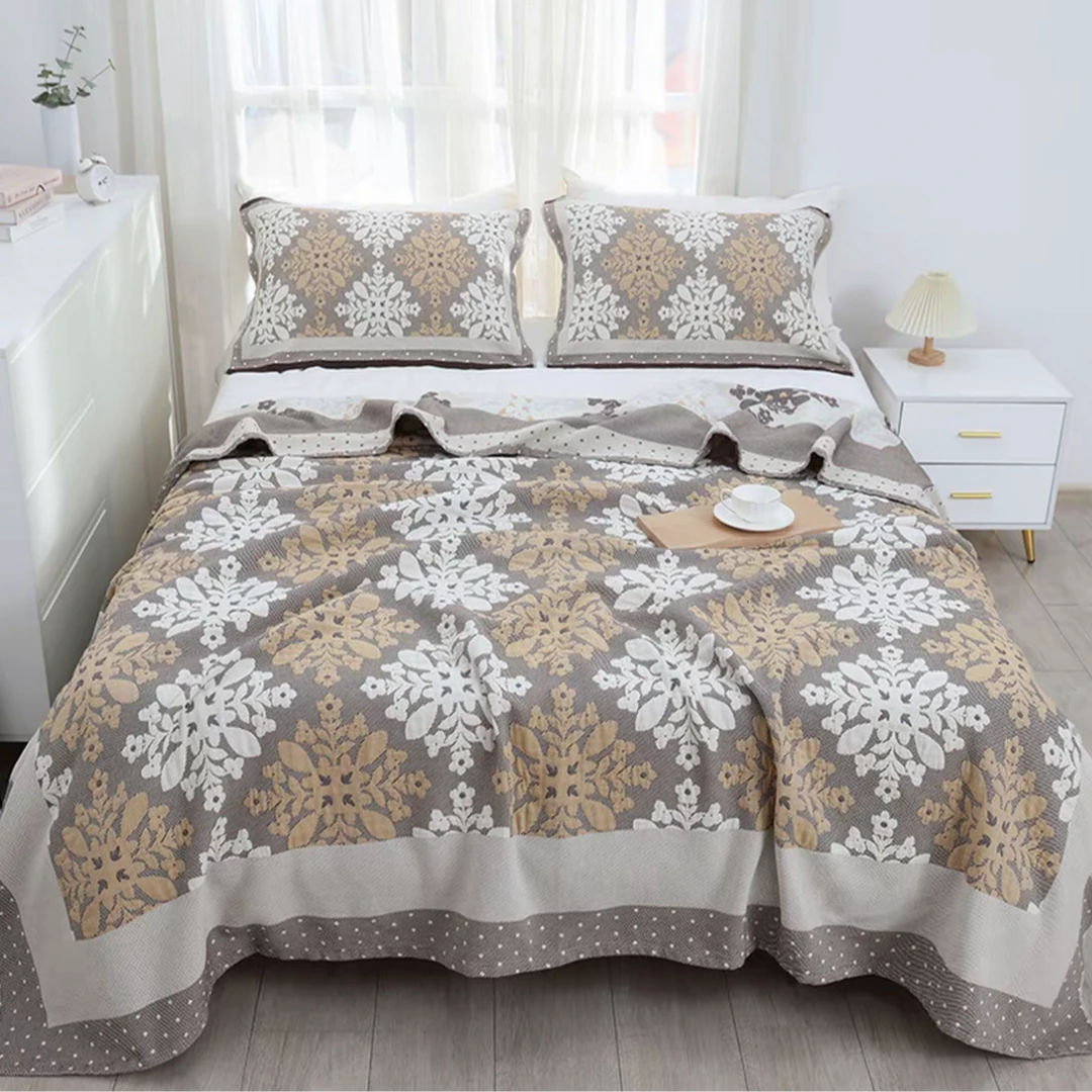 相邻花间精品纱布盖毯--古桥微雨230*250