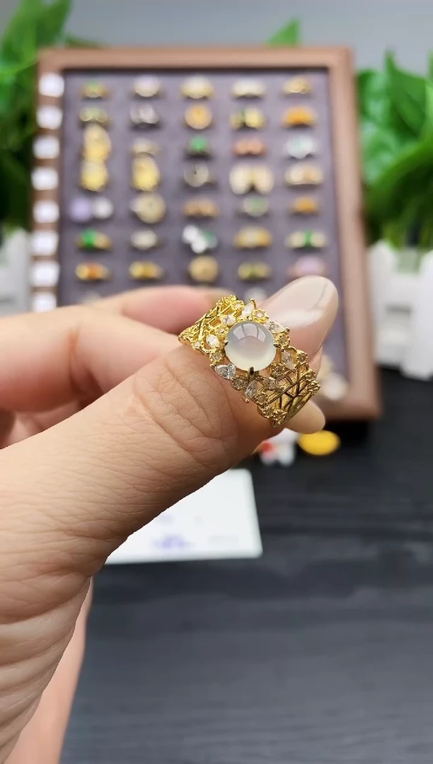 银S925镶嵌戒指翡翠12