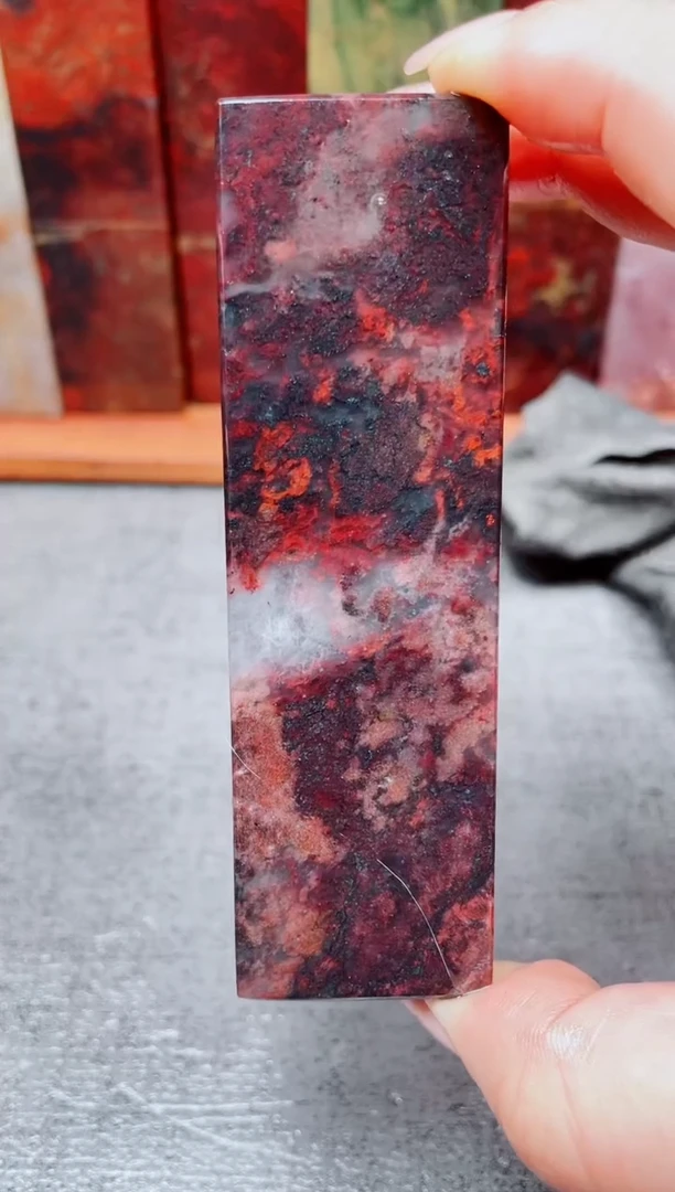 玉桂林鸡血玉素章12