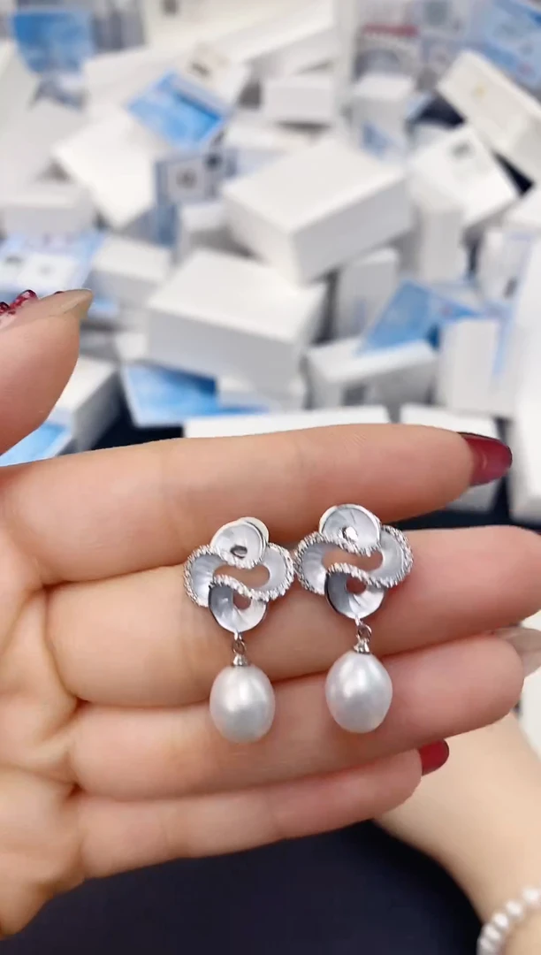 未镶嵌耳饰淡水珍珠ED1085