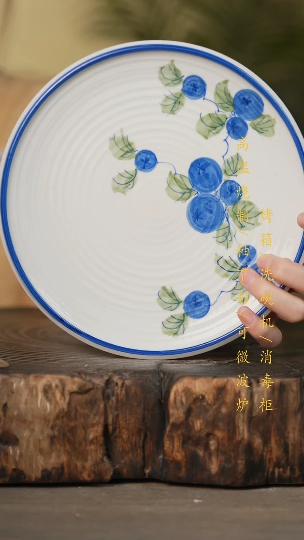 瓷片景德镇高温釉下彩可微波烤箱洗碗机