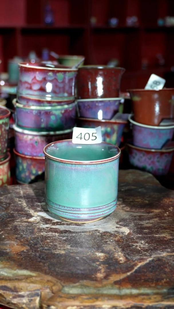 摆件精品窑变钧瓷茶器