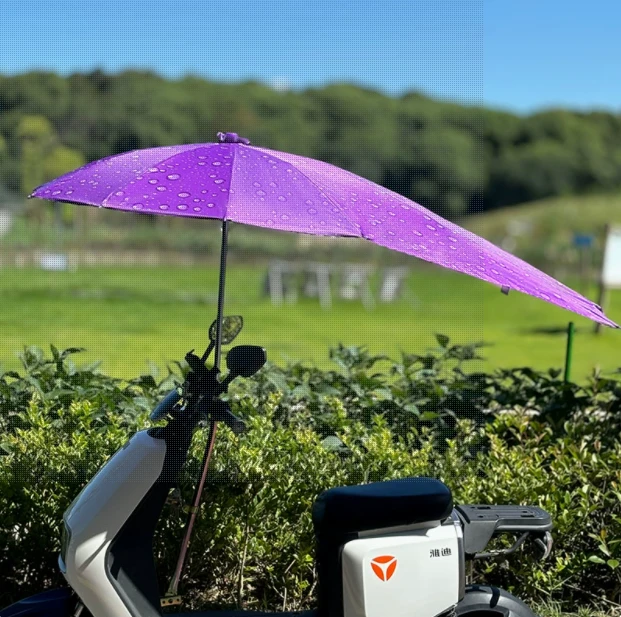 电动车雨棚篷遮阳伞支架防紫外线男女晴雨用折叠银胶摩托车防晒