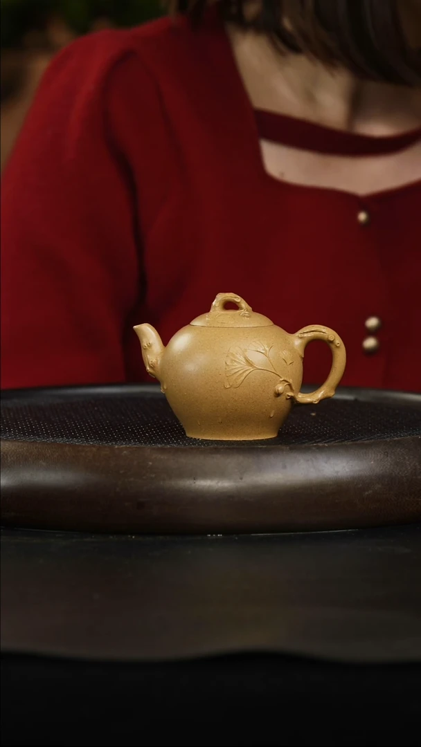 茶壶紫砂老宕口黄金段 笑口常开