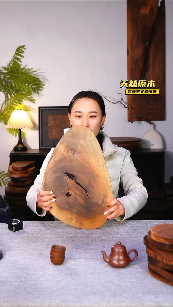 木北美黑胡桃原木.干裂疤结不属于商品质量问题完美主义者慎拍