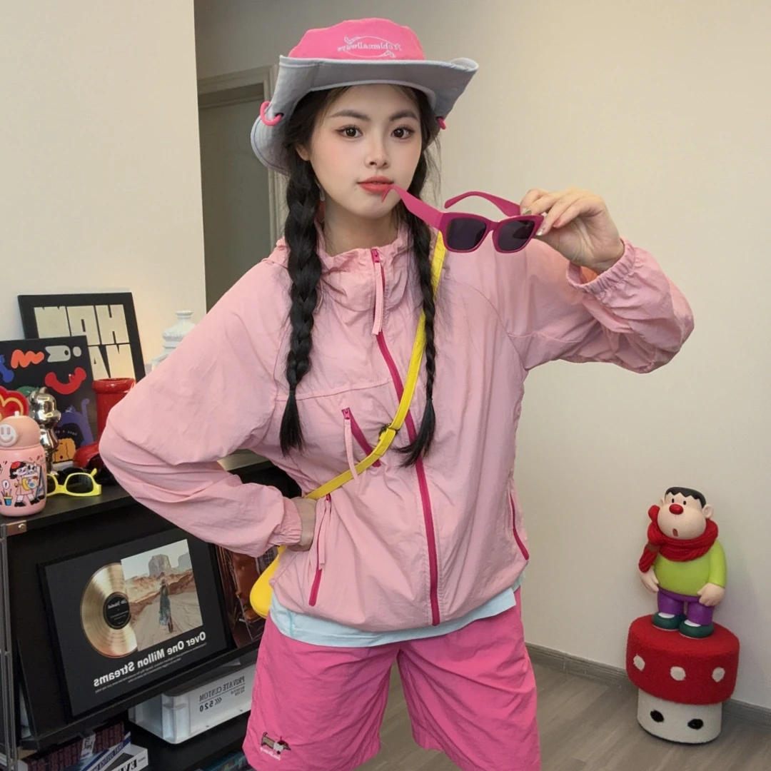 「冰川呼吸孔」UPF50+夏季新款情侣连帽轻薄透气防晒衣户外百搭休闲