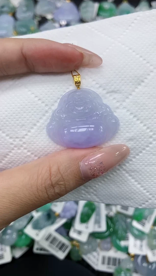 颈饰18K金镶嵌翡翠1111111111