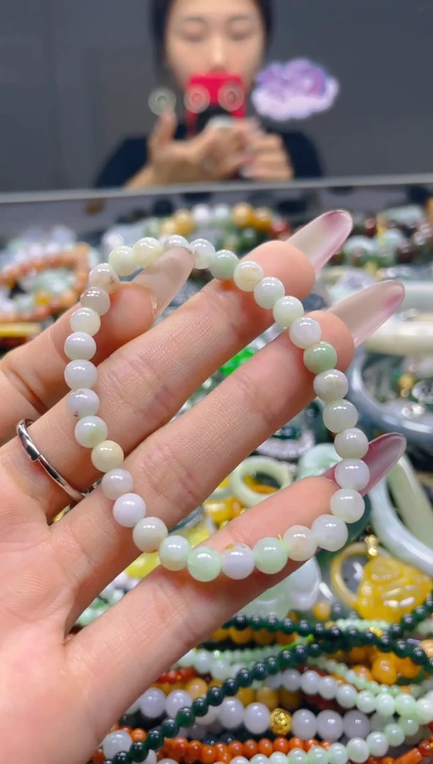 颈饰未镶嵌翡翠5MM/H/翡翠A货，一件也是批发价
