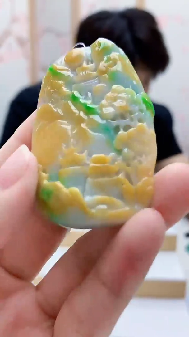 未镶嵌定制翡翠5145lr-毛货挂件107