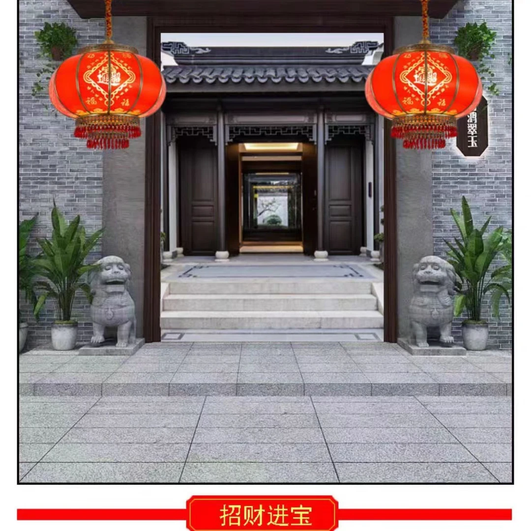 热销款手工制作铜灯笼过年必备中国风年货年味满满酒店门口家门口