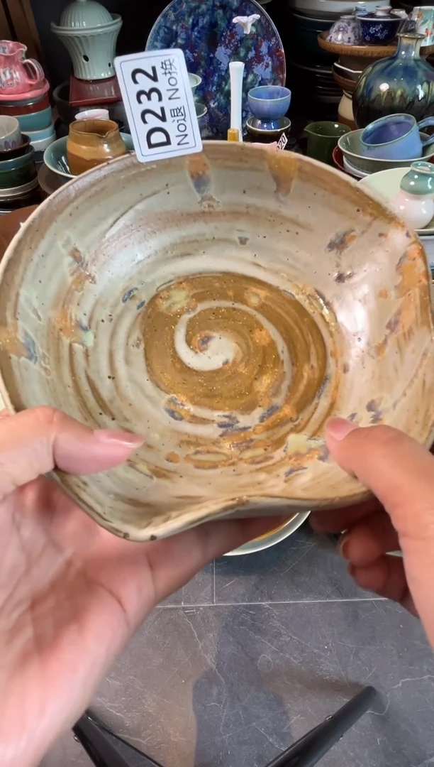 瓷片甜*甜D232   福利手工手刷异型盘