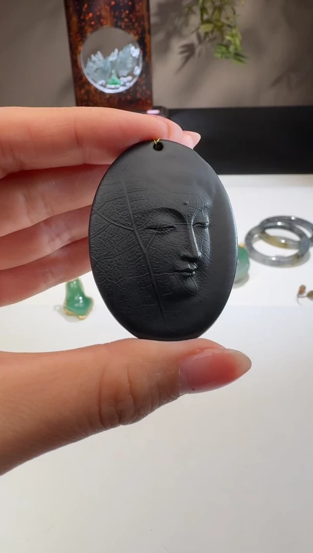 【闪购商品】和田玉（墨玉）挂件未镶嵌舒雅