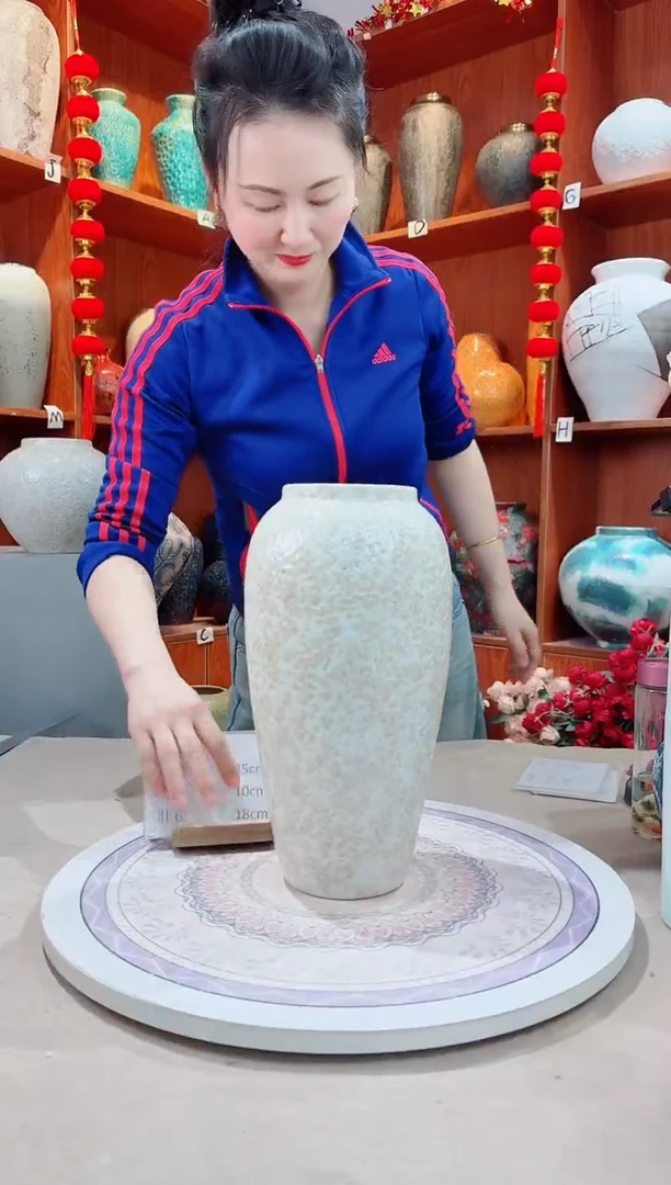 【闪购商品】瓶陶瓷花瓶 无花 茶白大号