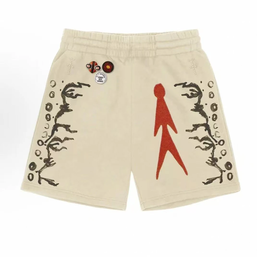 travis scot Cactus Jack FW22 白色短裤 超重磅