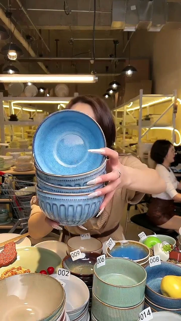 瓷98 外贸尾货高温釉下彩陶瓷餐具默认微瑕
