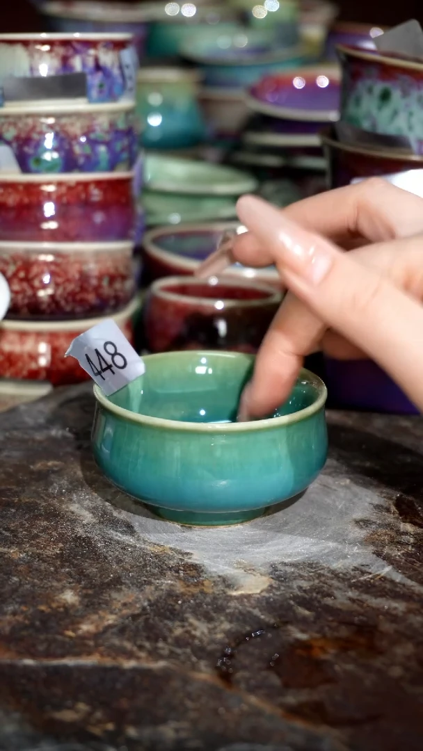 摆件精品窑变钧瓷茶器