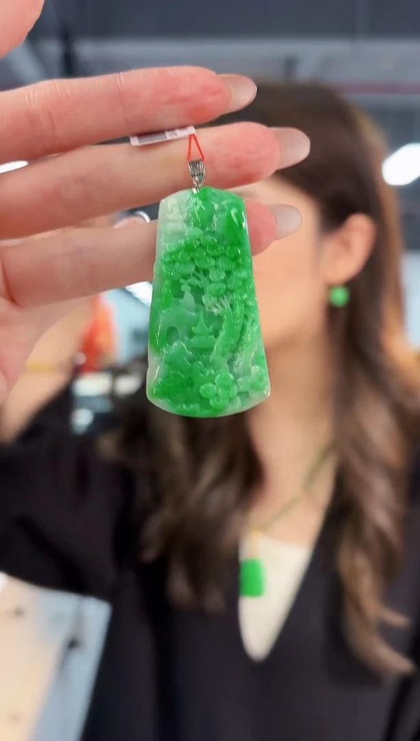 【闪购商品】翡翠颈饰18K金镶嵌缅料A货/支持复检/一件