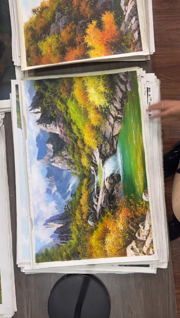 油画【15号】约70*50丨朝鲜原创纯手绘孤品油画丨顺丰包邮