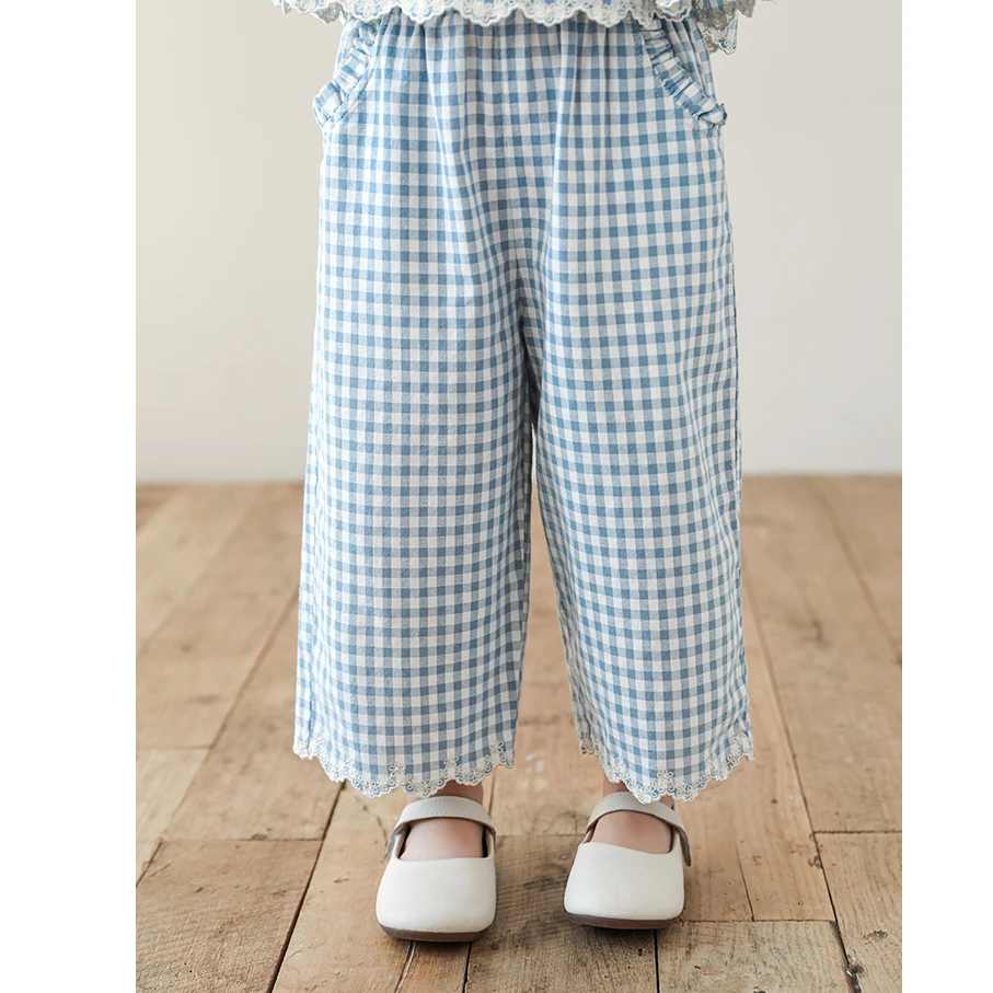 YOEHYAUL/幼悠夏肆波【朵朵浪花】女童夏季九分裤 X4934-1  X4934-2