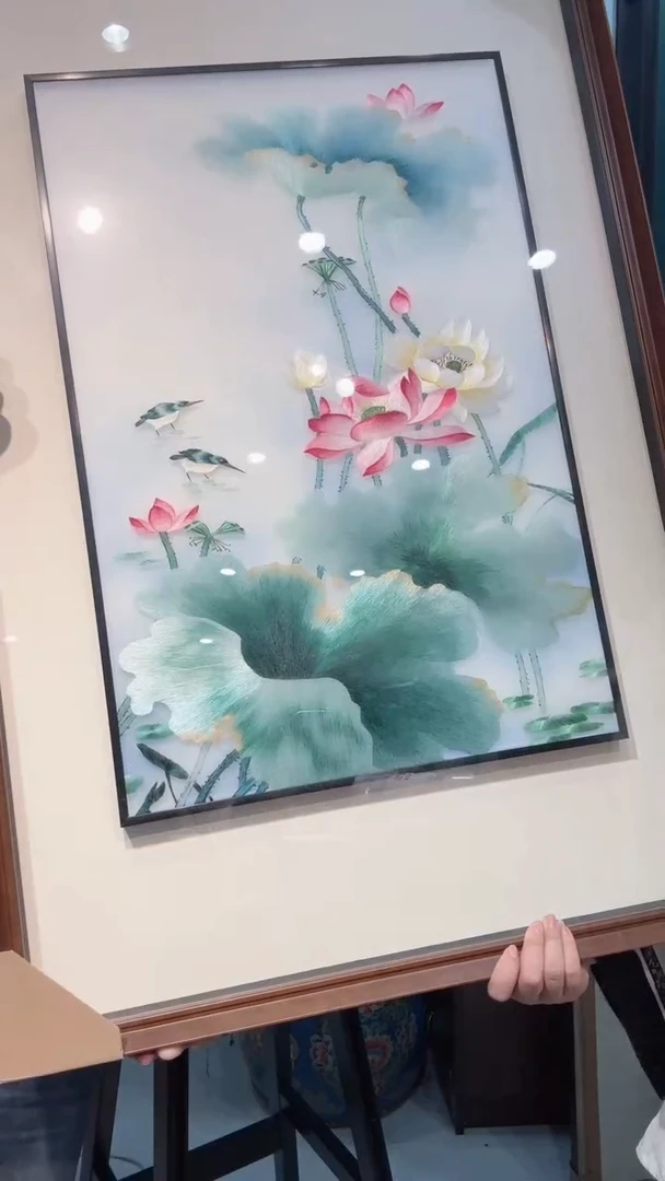 横款非遗苏绣手工刺绣装饰画