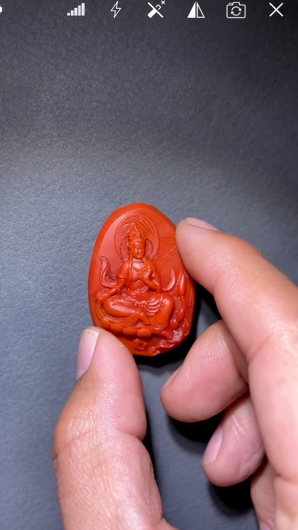 未镶嵌WY南红玛瑙自在观音