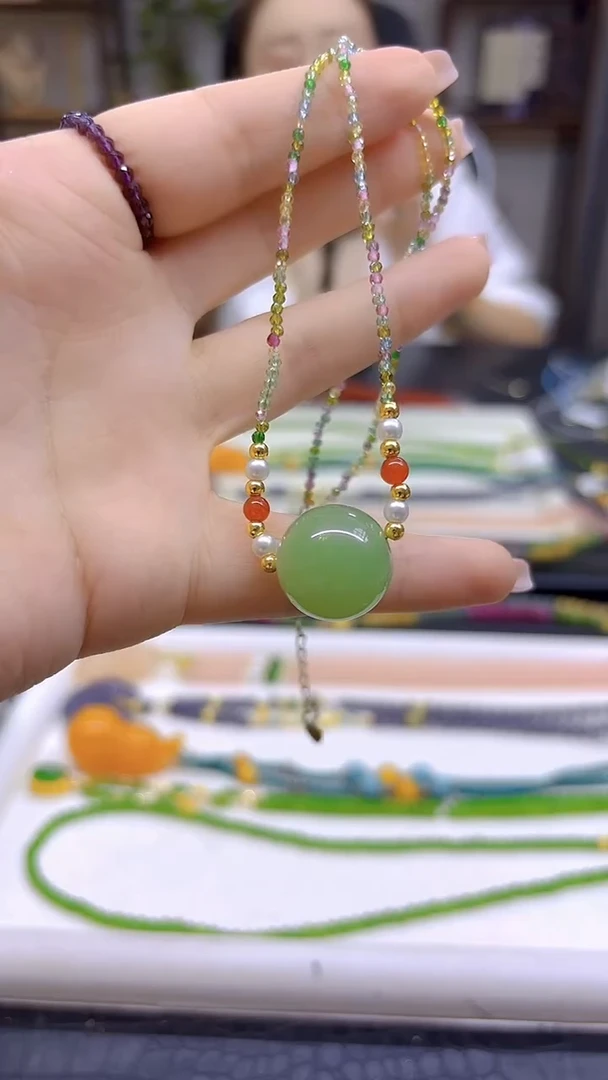 未镶嵌颈饰碧玺DIY款X510