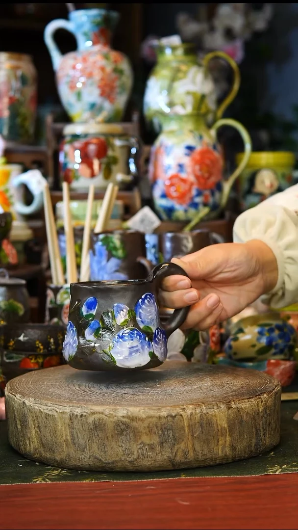 陶瓷217景德镇手工手绘釉下彩