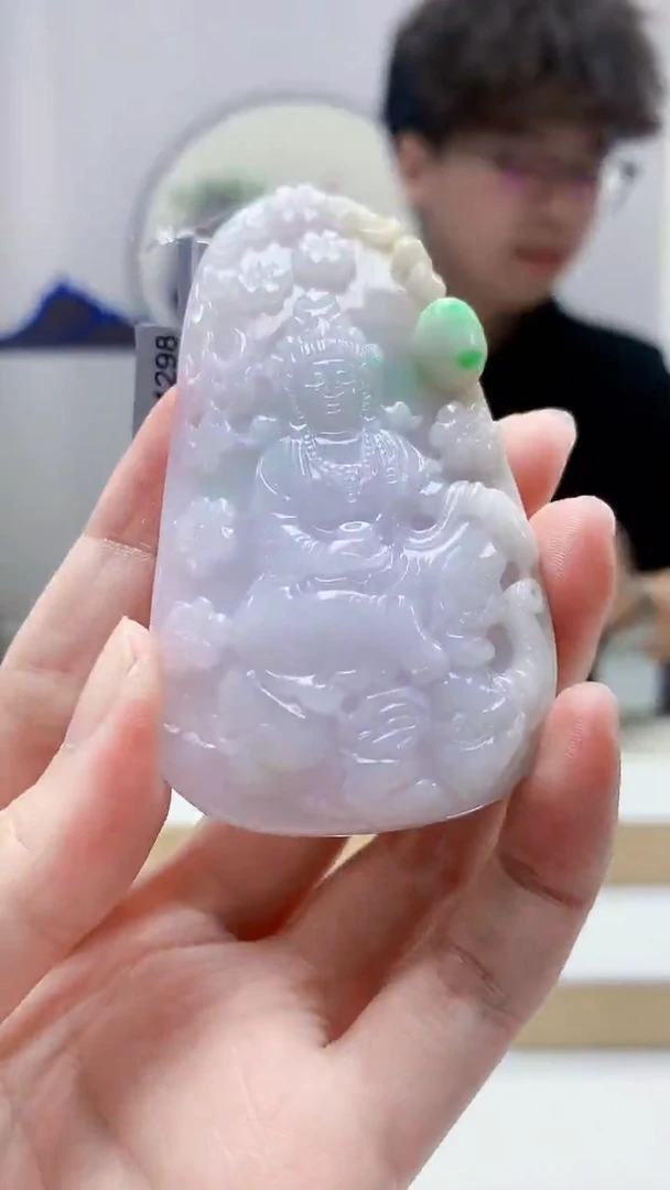 未镶嵌定制翡翠4688zm-毛货挂件101观音