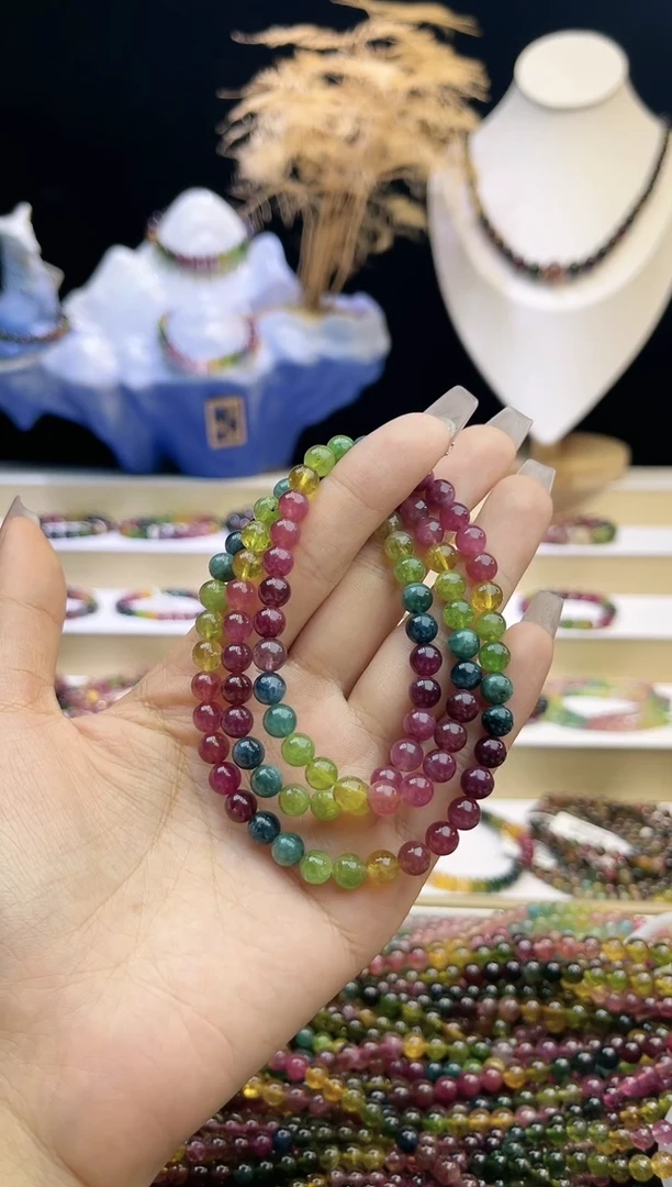 【闪购商品】碧玺/未镶嵌J6mm+碧玺多圈多样性发货