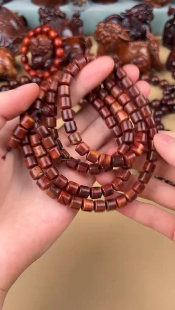 【闪购商品】黄花梨/降香黄檀手串/手链海南黄花梨糠梨0.8*108直切