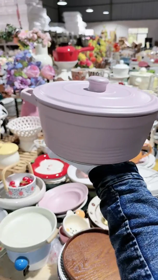 【闪购商品】瓷片带盖汤碗 微瑕凑满20元包邮