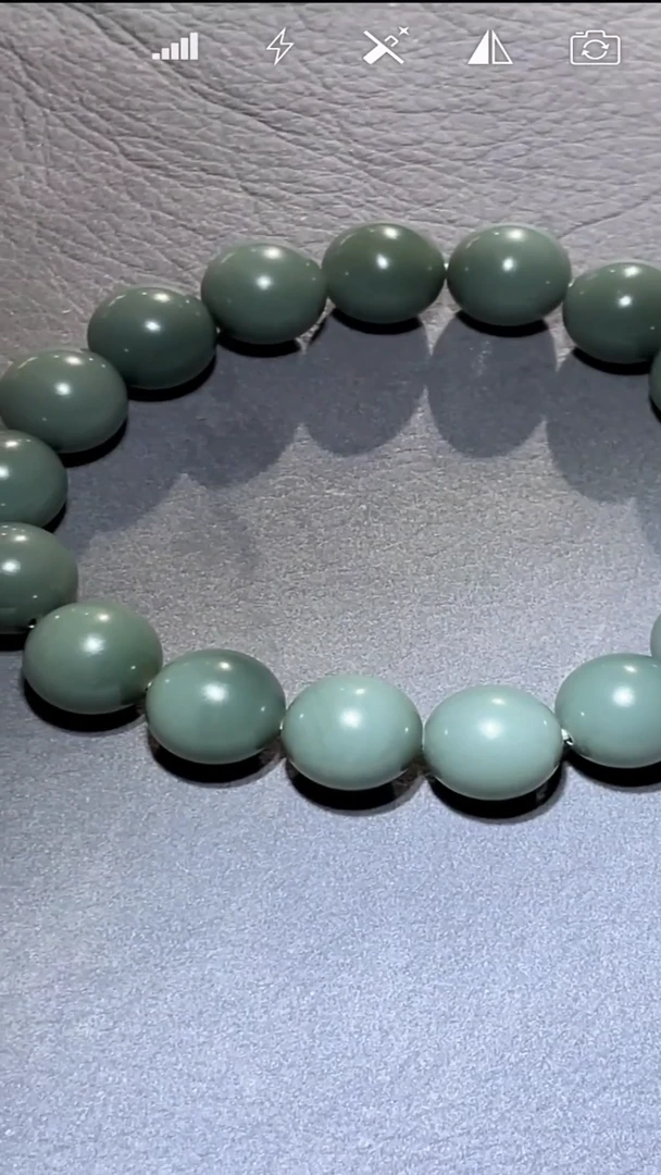 未镶嵌和田玉把件福**家LS 圆珠手串卡12