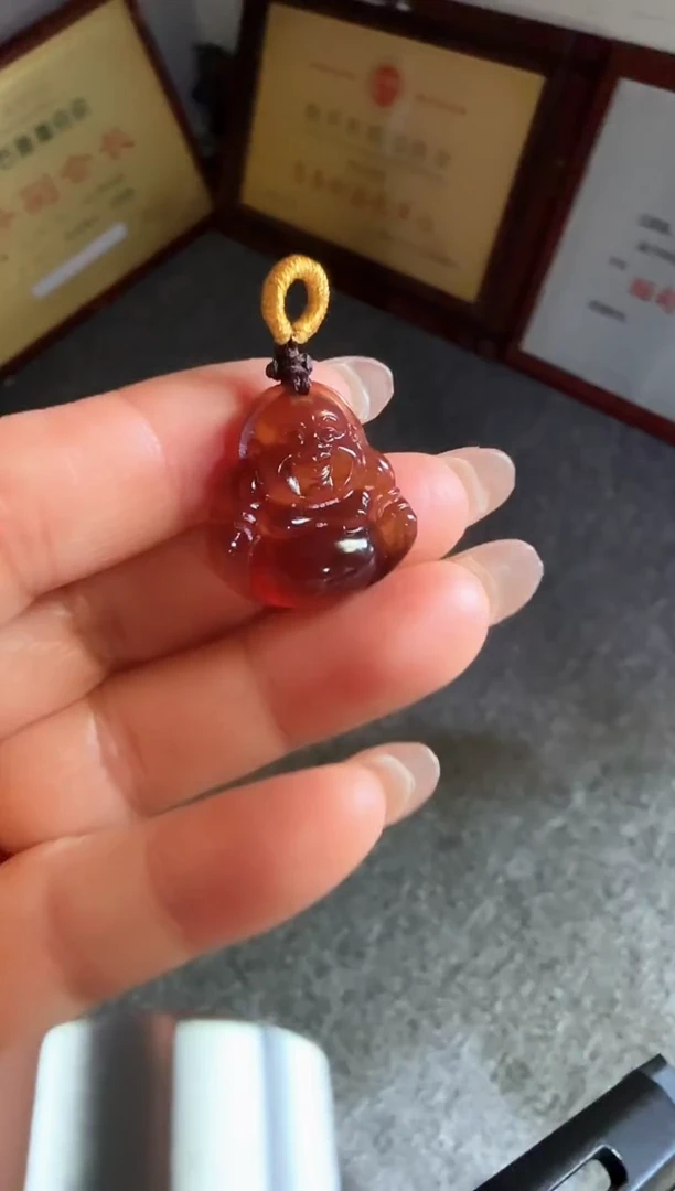琥珀吊坠(赠链)未镶嵌#61缅甸琥珀吊坠