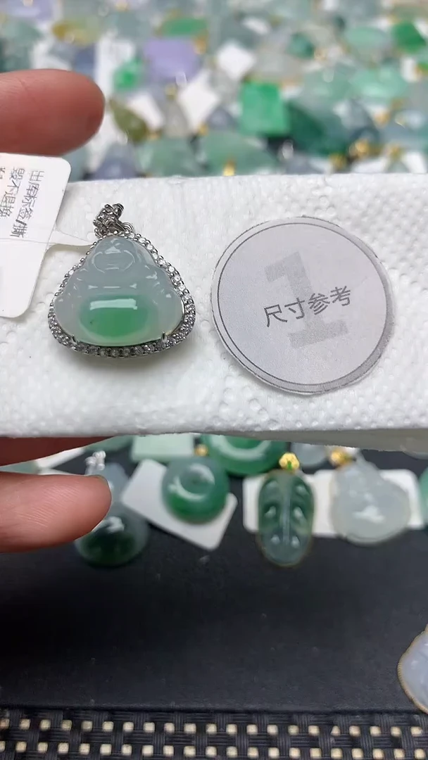 颈饰未镶嵌翡翠天然缅甸A货翡翠