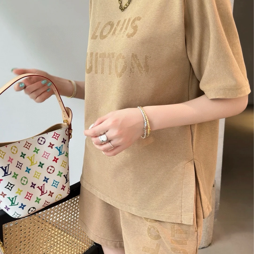 未使用 LouisVuitton/路易威登 SS25水洗做旧短袖 L码 P00692