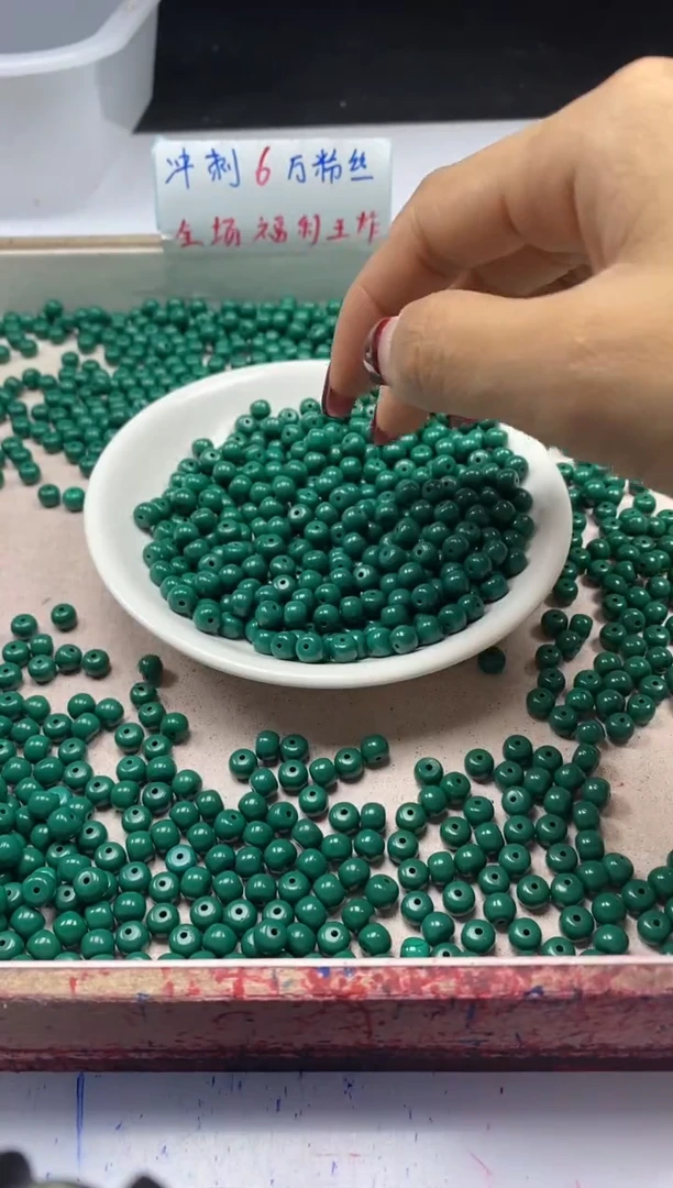 【闪购商品】玛瑙/玉髓颈饰未镶嵌W2354玉化绿松老型6*5mm*20颗
