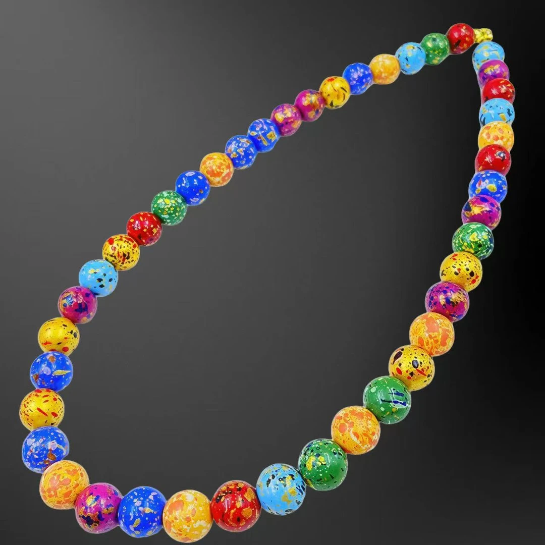 大漆彩虹项链X888J